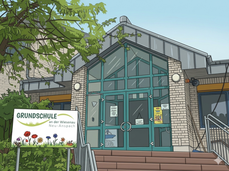 Haupteingang der Grundschule an der Wiesenau